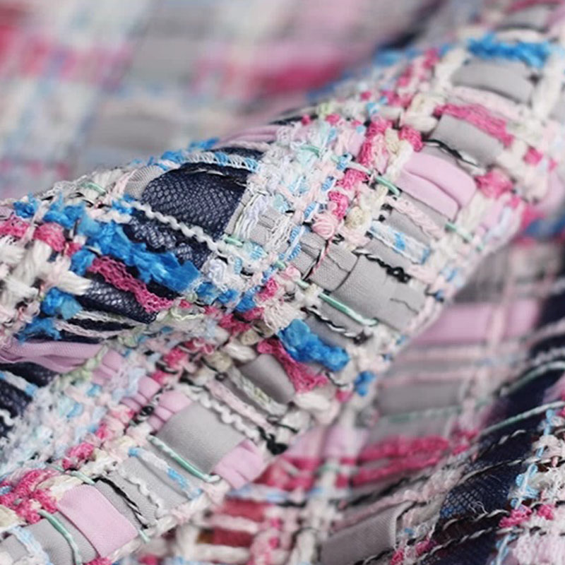 Luxury Pink & Blue Stripe Twee – Sewing Tweed Fabric recenzja i cena