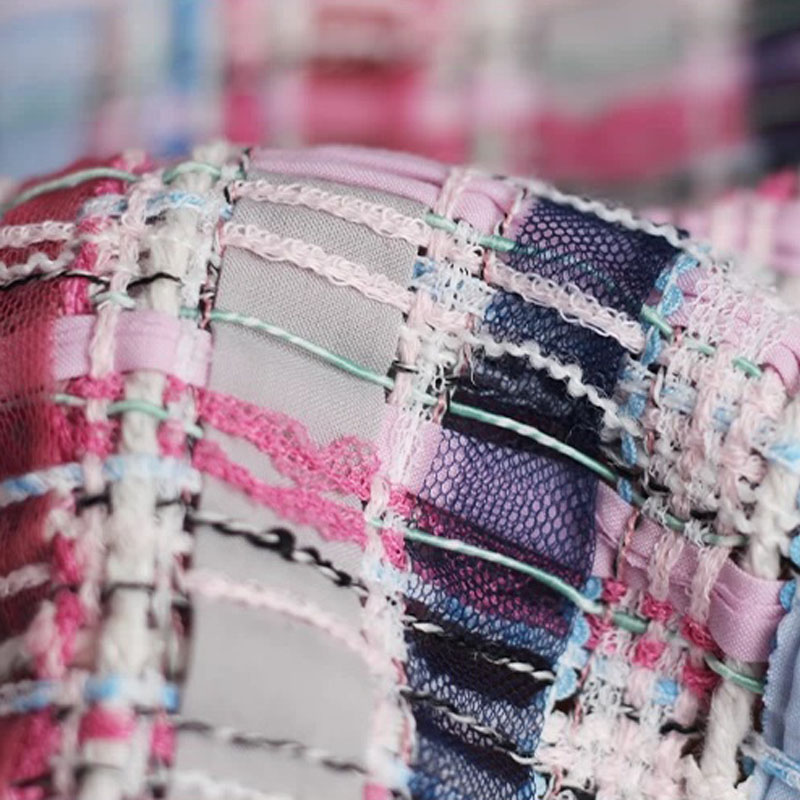 Luxury Pink & Blue Stripe Twee – Sewing Tweed Fabric recenzja i cena