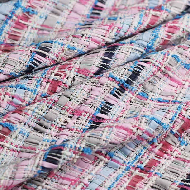 Luxury Pink & Blue Stripe Twee – Sewing Tweed Fabric recenzja i cena
