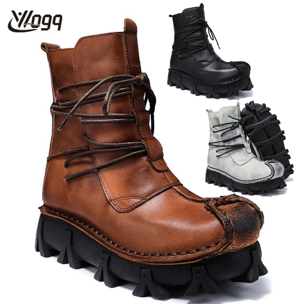 Men's Genuine Leather Skull Bo – Sewing Latex recenzja i cena